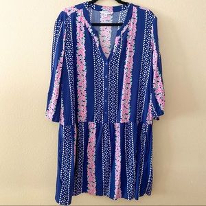 Southern Tide Drop Waist Floral Dress